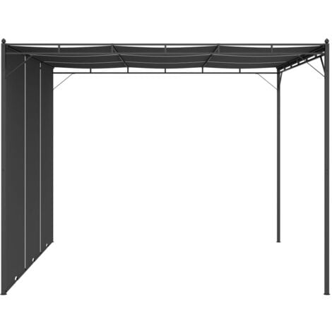 Garden Gazebo with Side Curtain 3x3x2.25 m Anthracite vidaXL