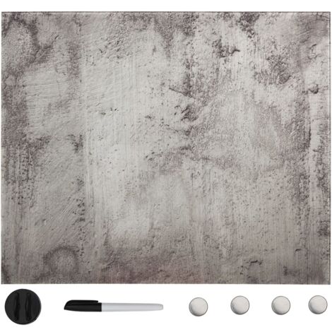 Wall Mounted Magnetic Board Glass 50x50 cm vidaXL