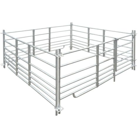 4-Panel Sheep Pen Galvanised Steel 183 x 183 x 92 cm