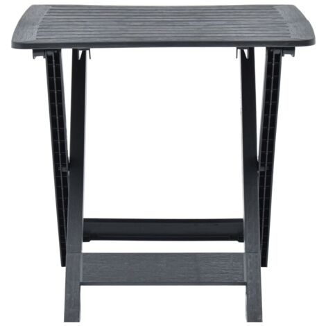 Folding Garden Table Anthracite 79x72x70 cm Plastic vidaXL