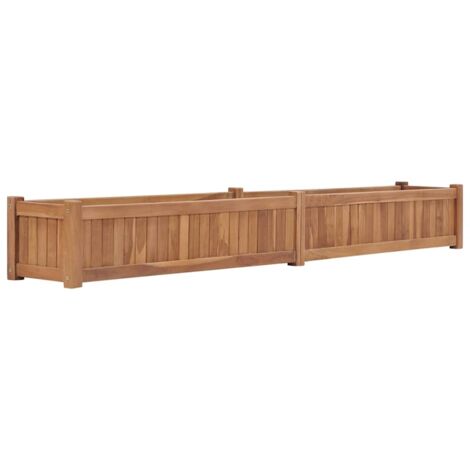 Raised Bed 200x30x25 cm Solid Teak Wood vidaXL