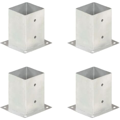 Post Anchors 4 pcs Galvanised Metal 101 mm vidaXL