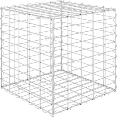 Cube Gabion Raised Bed Steel Wire 50x50x50 cm vidaXL