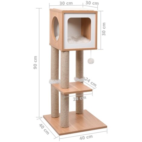 Cat Tree with Sisal Scratching Mat 90 cm vidaXL
