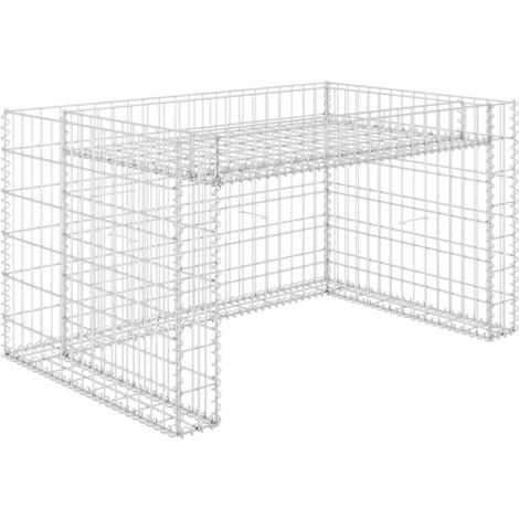 Lawn Mower Garage with Raised Bed 110x80x60 cm Steel Wire vidaXL
