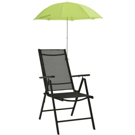 Camping Chair Parasols 2 pcs Green 105 cm vidaXL