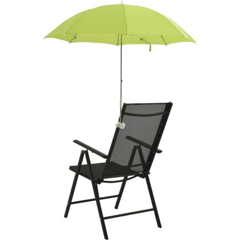 Camping Chair Parasols 2 pcs Green 105 cm vidaXL