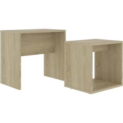 Coffee Table Set Sonoma Oak 48x30x45 cm Engineered Wood vidaXL