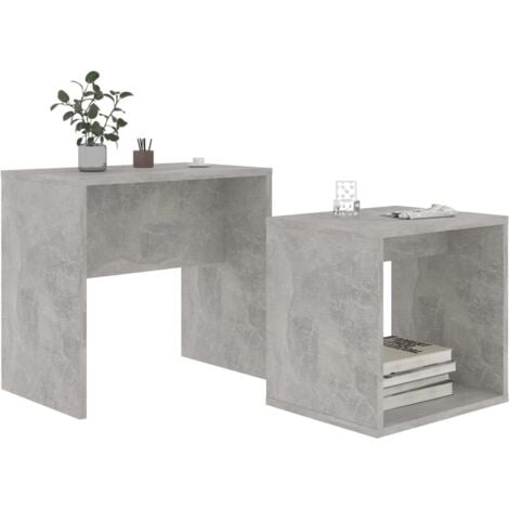 Coffee Table Set Concrete Grey 48x30x45 cm Engineered Wood vidaXL
