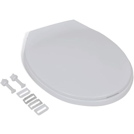 Soft-close Toilet Seat White Oval vidaXL