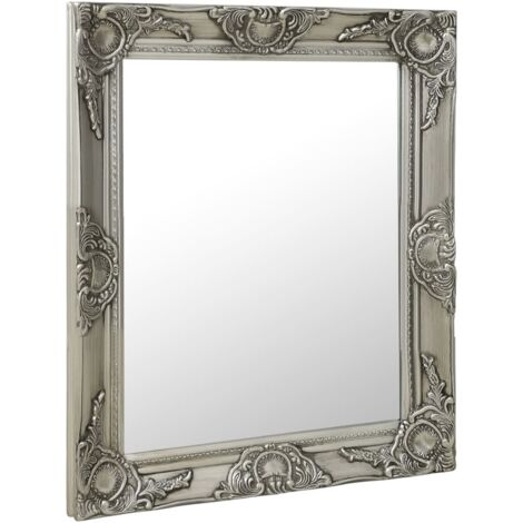Wall Mirror Baroque Style 50x60 cm Silver vidaXL