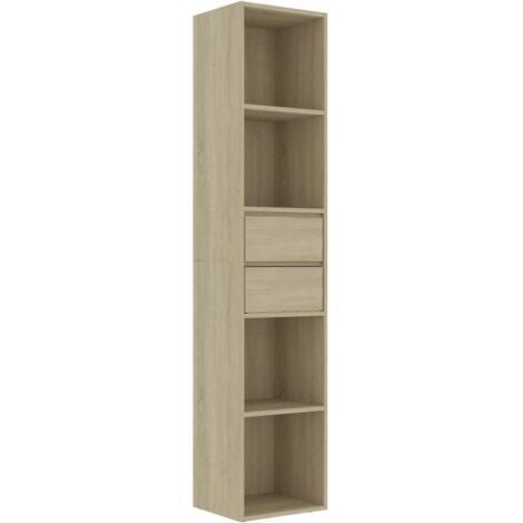 Book Cabinet Sonoma Oak 36x30x171 cm Engineered Wood vidaXL