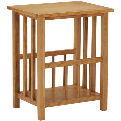 Magazine Table 45x35x55 cm Solid Oak Wood vidaXL