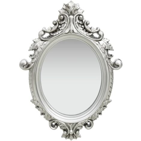 Wall Mirror Castle Style 56x76 cm Silver vidaXL