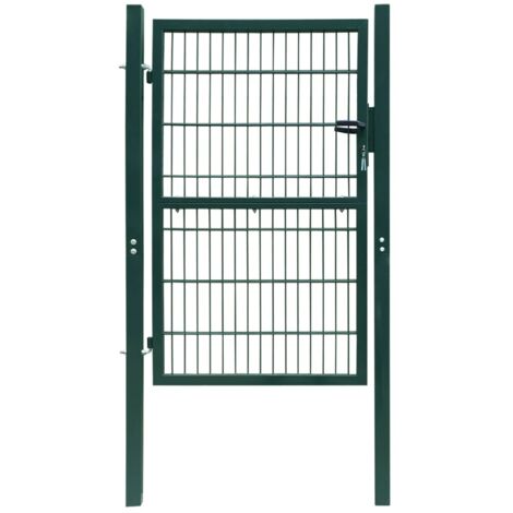 2D Fence Gate (Single) Green 106 x 190 cm vidaXL