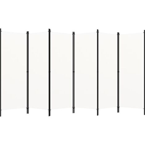 6-Panel Room Divider White 300x180 cm vidaXL