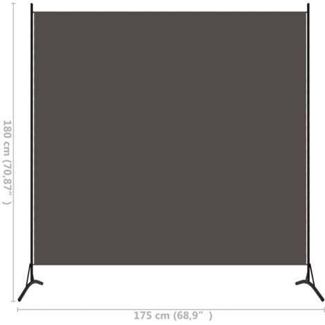 1-Panel Room Divider Anthracite 175x180 cm vidaXL
