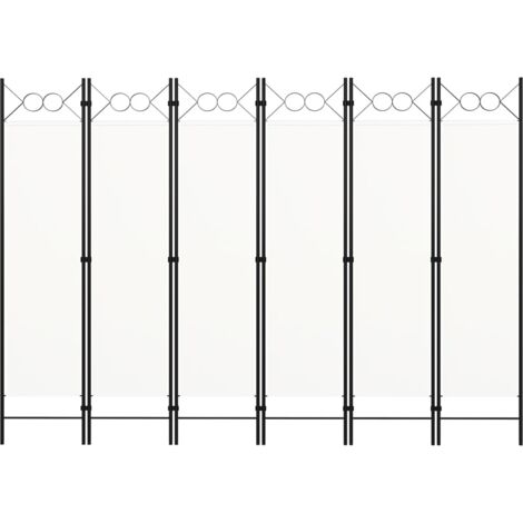 6-Panel Room Divider White 240x180 cm vidaXL