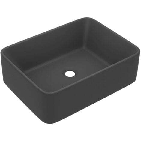 Luxury Wash Basin Matt Dark Grey 41x30x12 cm Ceramic vidaXL