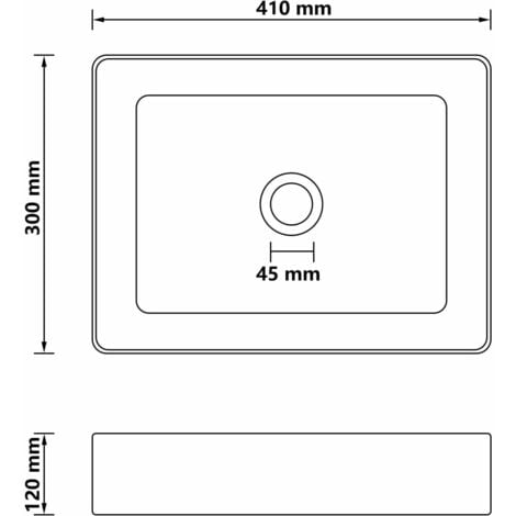 Luxury Wash Basin Matt Black 41x30x12 cm Ceramic vidaXL