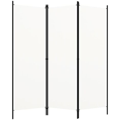 3-Panel Room Divider White 150x180 cm vidaXL