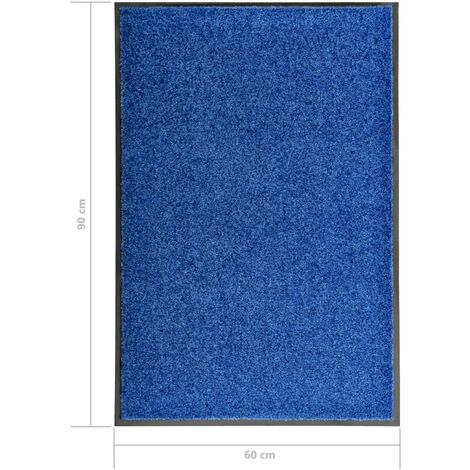 Doormat Washable Blue 60x90 cm vidaXL