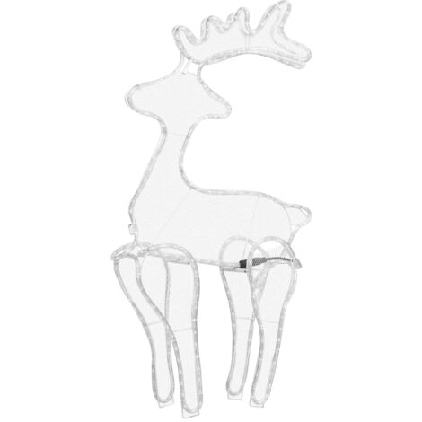 Reindeer Christmas Decoration with Mesh 306 LEDs 60x24x89cm vidaXL