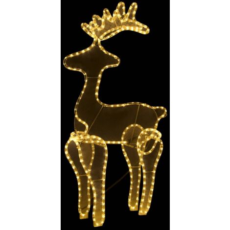 Reindeer Christmas Decoration with Mesh 306 LEDs 60x24x89cm vidaXL