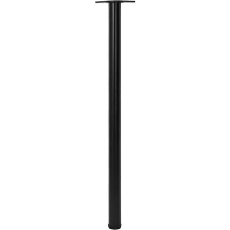 4 Height Adjustable Table Legs Black 1100 mm vidaXL