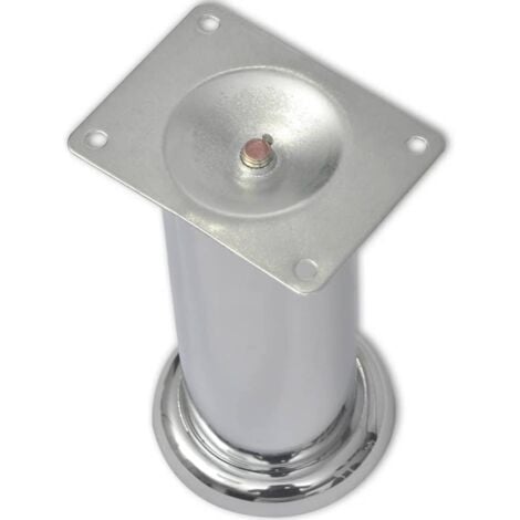 4 Round Sofa Legs Chrome 180 mm vidaXL