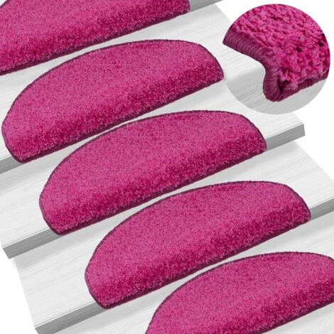 Stair Mats 15 pcs 65x21x4 cm Pink Half Round Large vidaXL