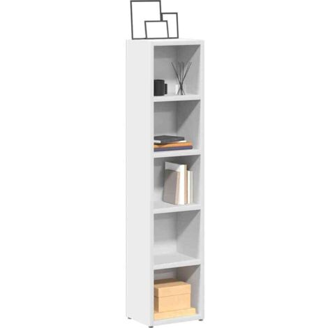 CD Cabinets 2 pcs White 21x16x93.5 cm Engineered Wood vidaXL
