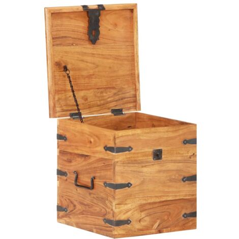 Chest 40x40x40 cm Solid Acacia Wood vidaXL