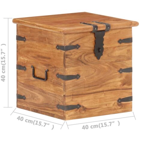 Chest 40x40x40 cm Solid Acacia Wood vidaXL