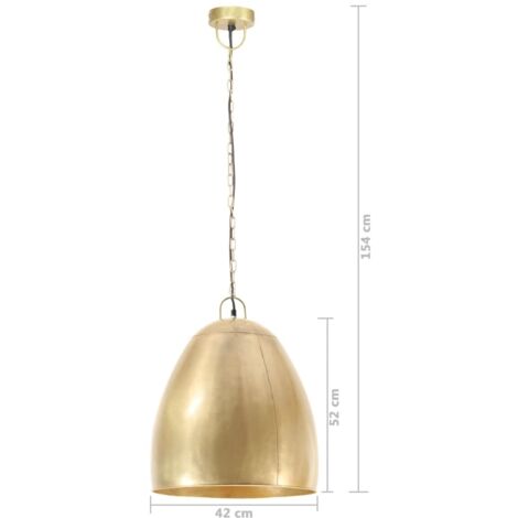 Industrial Hanging Lamp 25 W Brass Round 42 cm E27 vidaXL