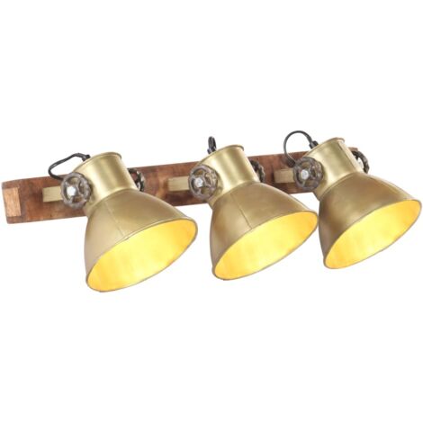 Industrial Wall Lamp Brass 65x25 cm E27 vidaXL