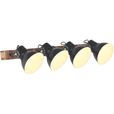 Industrial Wall Lamp Black 90x25 cm E27 vidaXL
