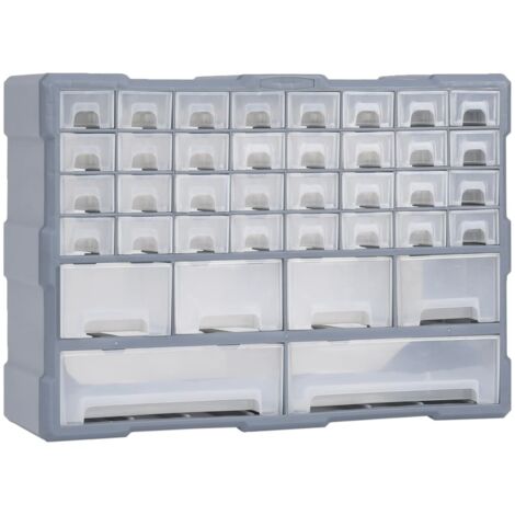 Multi-drawer Organiser with 38 Drawers 52x16x37.5 cm vidaXL