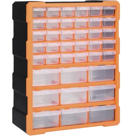 Multi-drawer Organiser with 39 Drawers 38x16x47 cm vidaXL