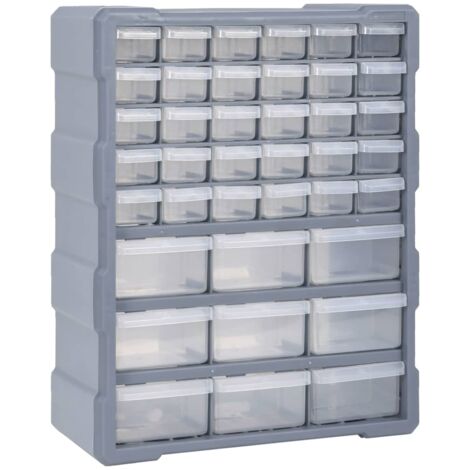 Multi-drawer Organiser with 39 Drawers 38x16x47 cm vidaXL