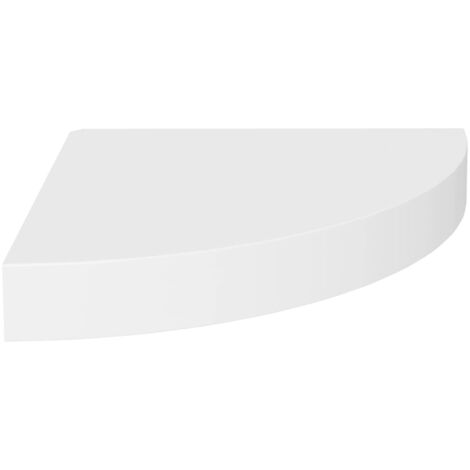 Floating Corner Shelf White 25x25x3.8 cm MDF vidaXL