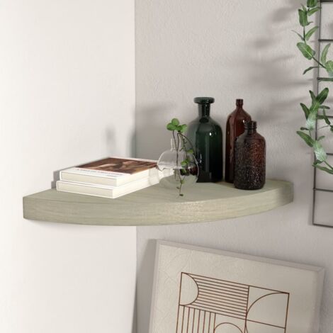 Floating Corner Shelf Oak 35x35x3.8 cm MDF vidaXL (1/5)