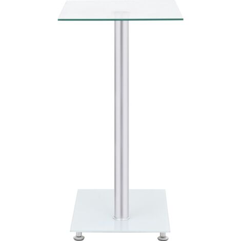 U-Shaped Side Table Transparent 45x30x58 cm Tempered Glass vidaXL