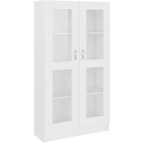 Vitrine Cabinet White 82.5x30.5x150 cm Engineered Wood vidaXL