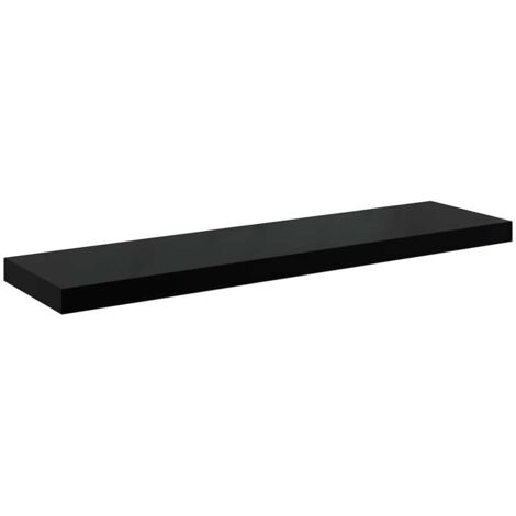 Floating Wall Shelf High Gloss Black 90x23.5x3.8 cm MDF vidaXL
