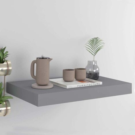 Floating Wall Shelf Grey 40x23x3.8 cm MDF vidaXL