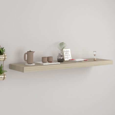 Floating Wall Shelf Oak 90x23.5x3.8 cm MDF vidaXL (1/5)