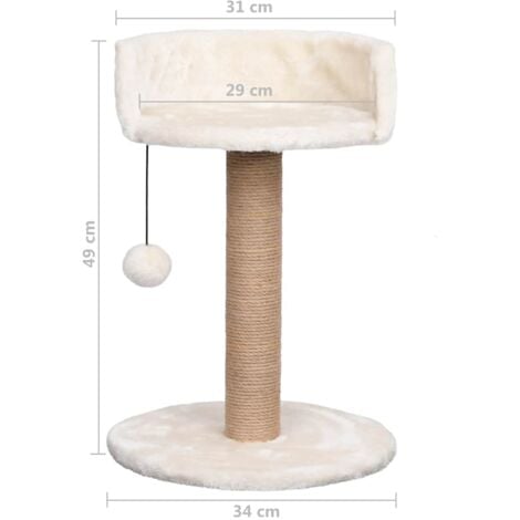 Cat Tree with Scratching Post 49 cm Seagrass vidaXL