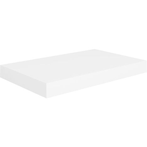 vidaXL Floating Wall Shelf White 40x23x3.8 cm MDF - White