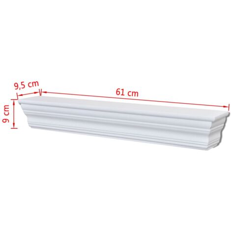 Wall Shelves Aaliyah 2 pcs White vidaXL